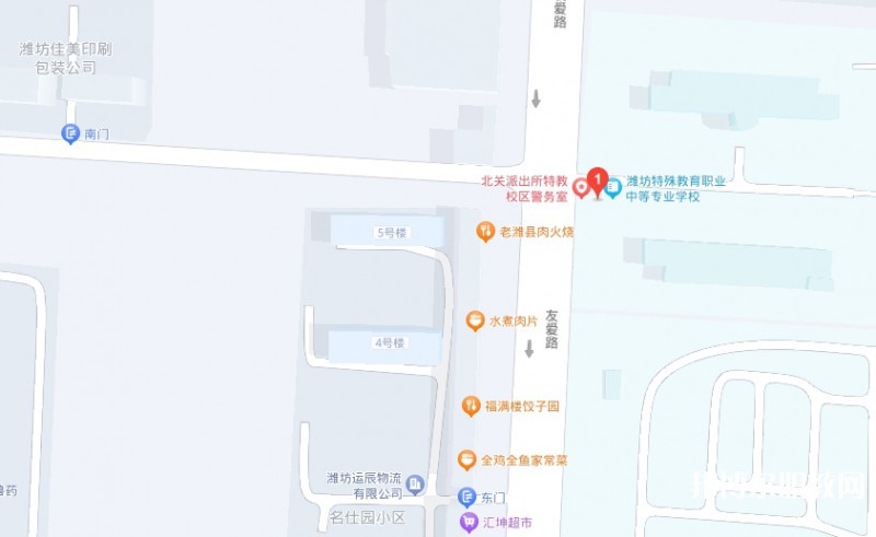 濰坊市自強職業(yè)中等專業(yè)學校地址，乘車路線