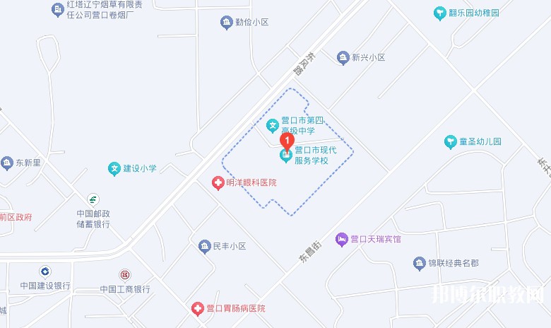 營口市現(xiàn)代服務學校地址，乘車路線